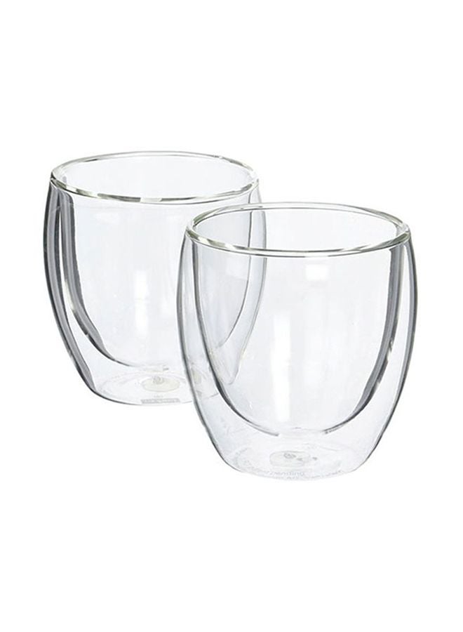 2-Piece Pavina Double Walled Glass Set Clear