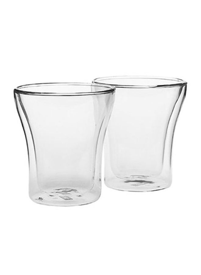 2-Piece Assam Double Walled Glass Set Clear 6.7x7x6.7cm