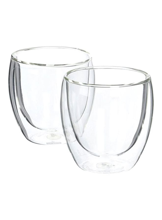 2-Piece Pavina Double Walled Glass Set Clear