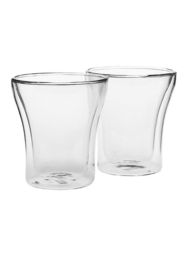 2-Piece Assam Double Walled Glass Set Clear 6.7x7x6.7cm