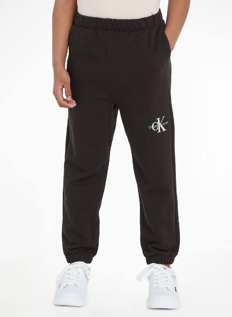 Calvin Klein Jeans Kids, Girls' Sweatpants - Sportswear - Cotton , Black