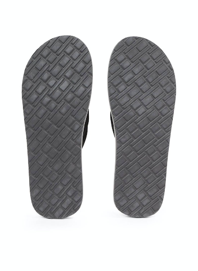 Men's Beach Sandals Flip Flops, Black