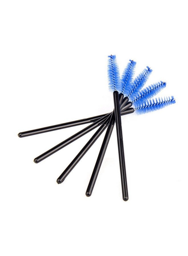 50 Pcs Disposable Mini Eyelash Eye Lash Makeup Brush Mascara Wands Applicator Blue