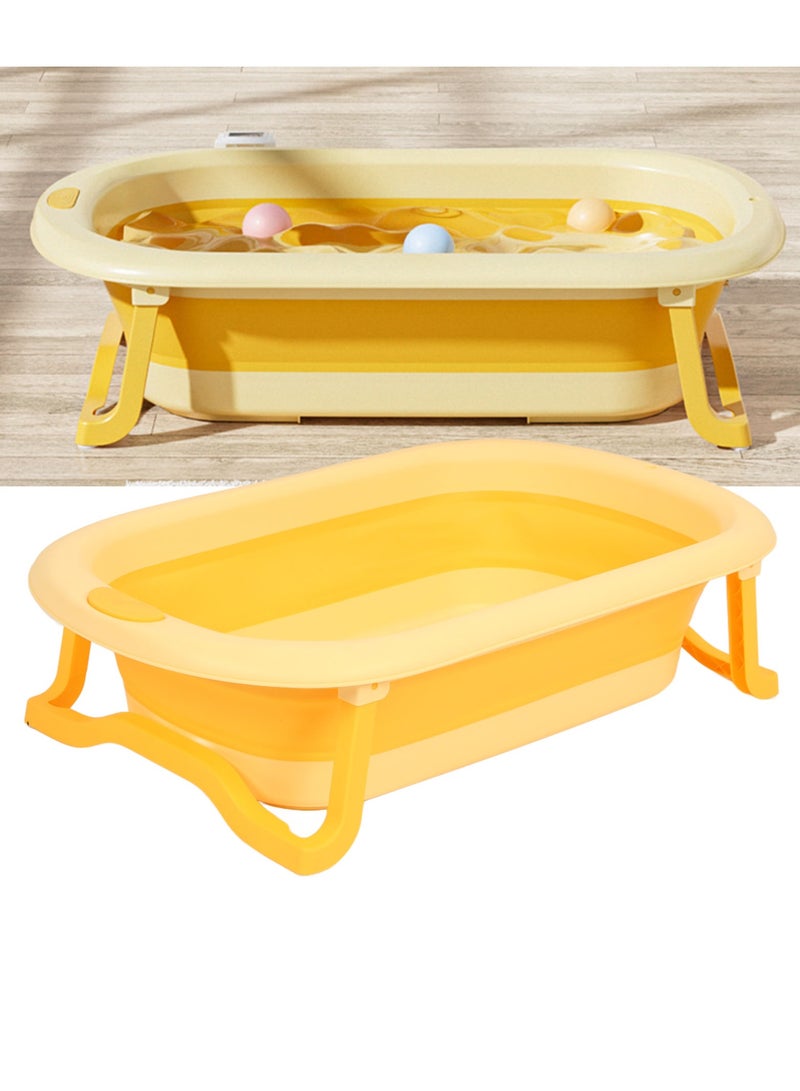 Baby Bath Tub Large Capacity Prevent Slipping Thickened Collapsible Bathtub for Sitting Lying