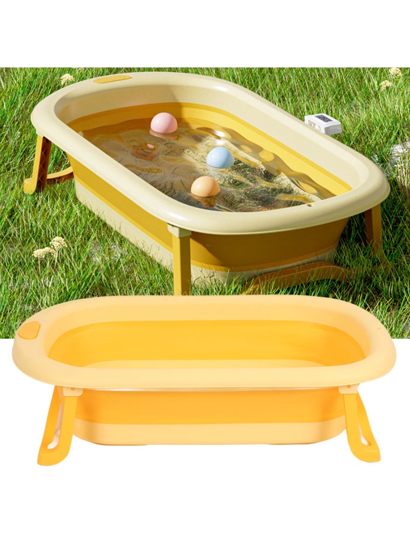 Baby Bath Tub Large Capacity Prevent Slipping Thickened Collapsible Bathtub for Sitting Lying