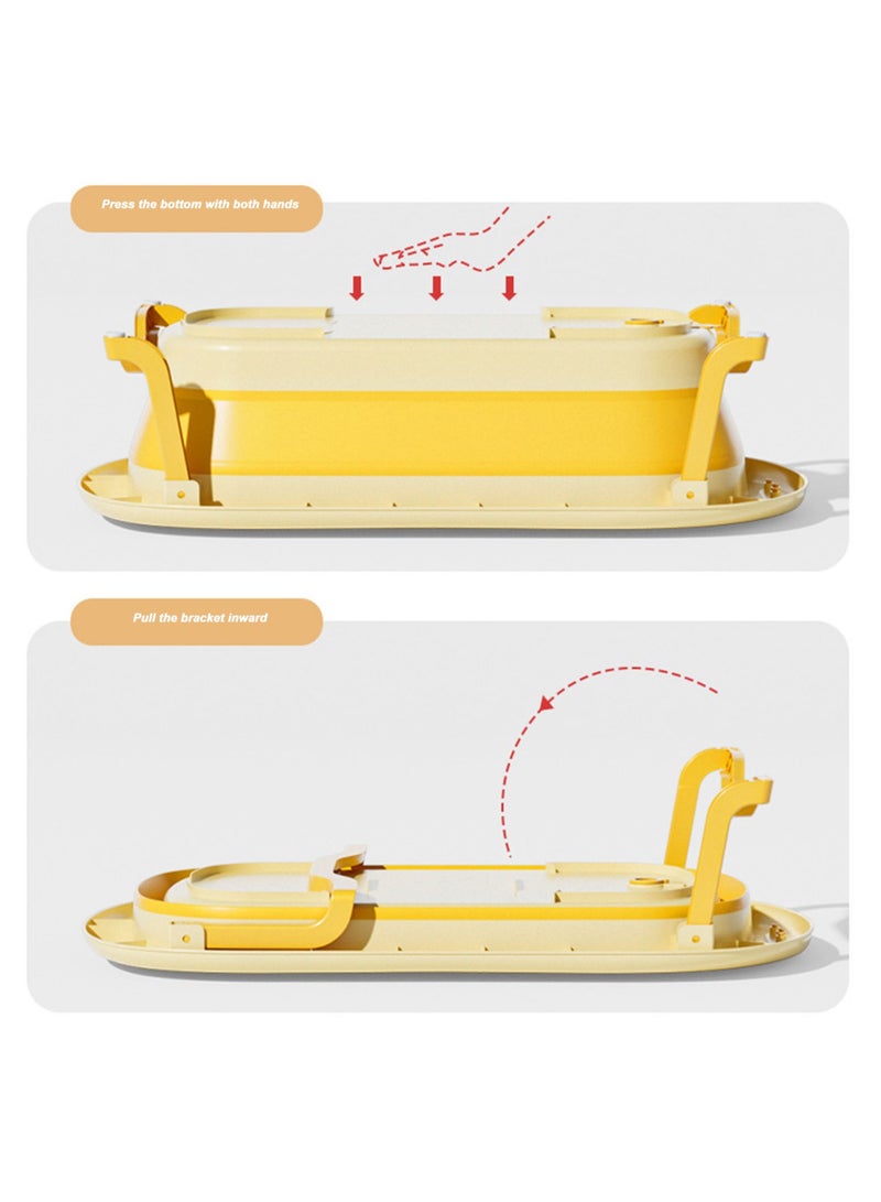 Baby Bath Tub Large Capacity Prevent Slipping Thickened Collapsible Bathtub for Sitting Lying