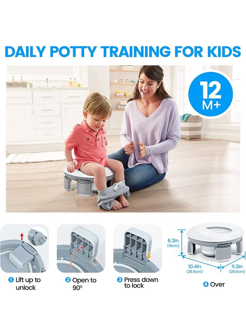 3 In 1 Portable Folding Baby Potty Travel Toilets Potty Training Seat WC Trainer Seat Collapsible Camping Toilet Easy To Clean