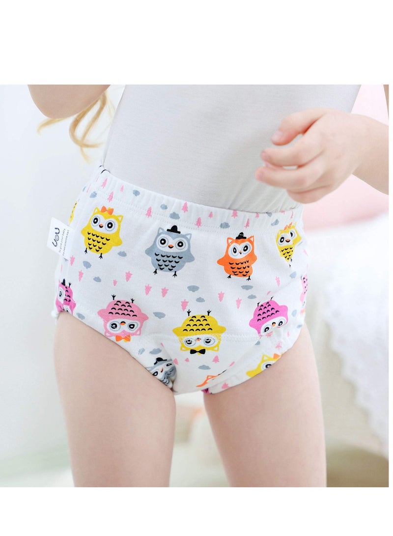 Toddler Potty Training Pants 4 Pack Cotton Underwear Waterproof for Kids with Supper Absorbent-Layers, Soft and Absorbent