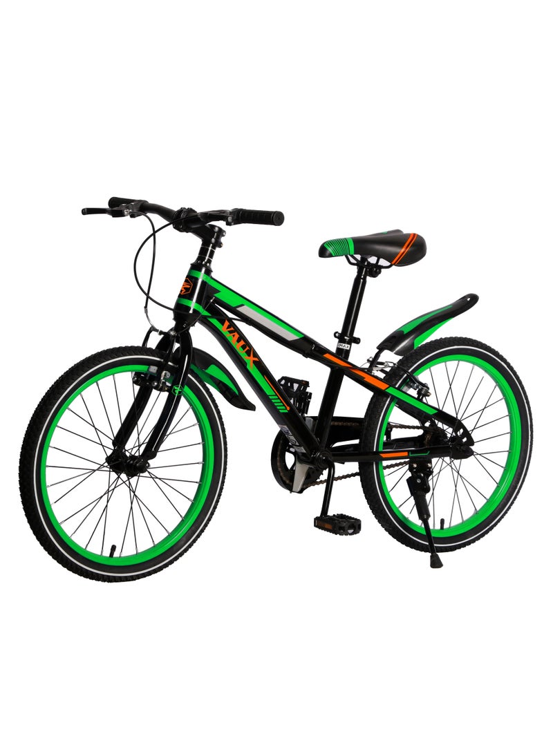 Vaux Max Kids Road Bike for 6-14 Years Boys And Girls, Adjustable Seat, 20 Inch Side Stand - Green