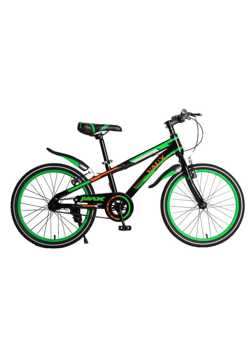 Vaux Max Kids Road Bike for 6-14 Years Boys And Girls, Adjustable Seat, 20 Inch Side Stand - Green