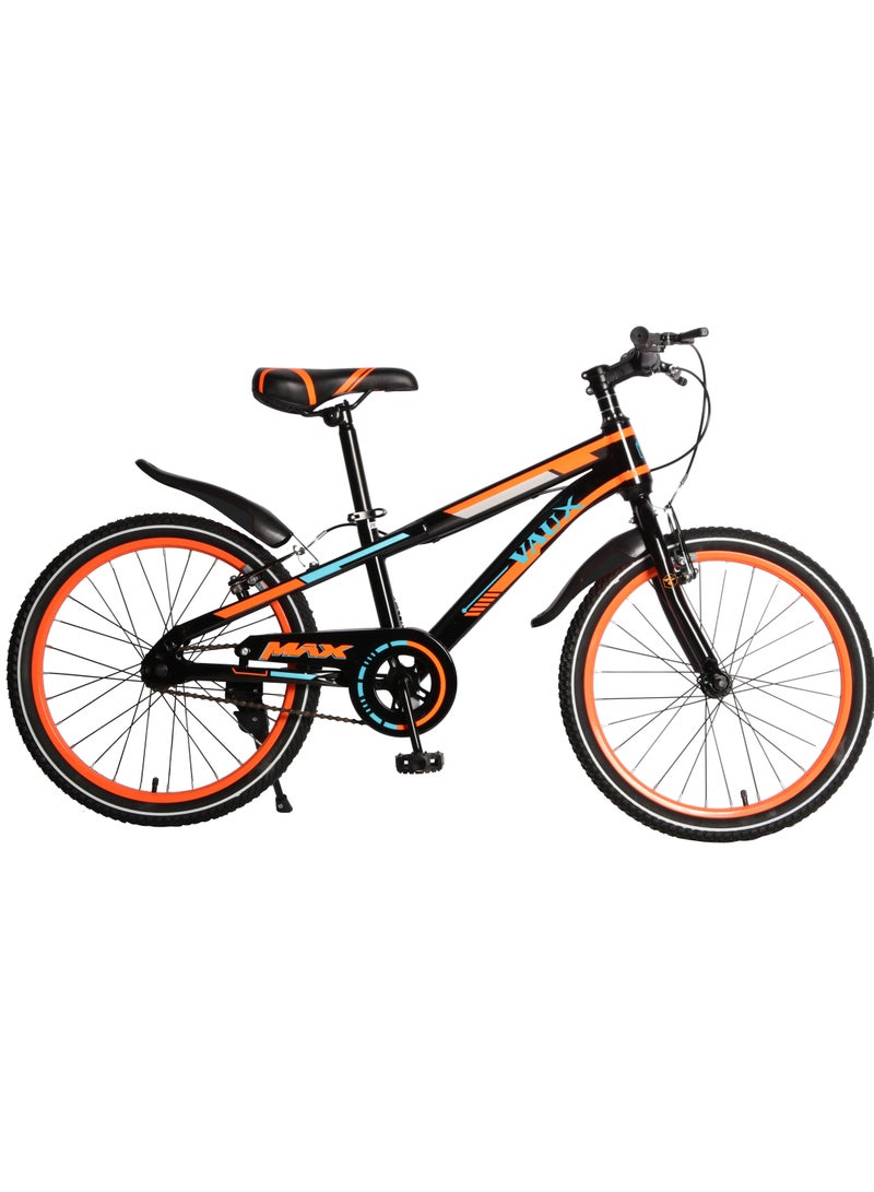 Vaux Max Kids Road Bike for 6-14 Years Boys And Girls, Adjustable Seat, 24 Inch Side Stand - Orange