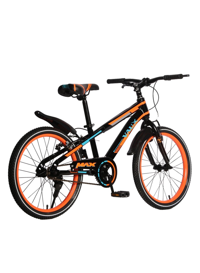 Vaux Max Kids Road Bike for 6-14 Years Boys And Girls, Adjustable Seat, 24 Inch Side Stand - Orange