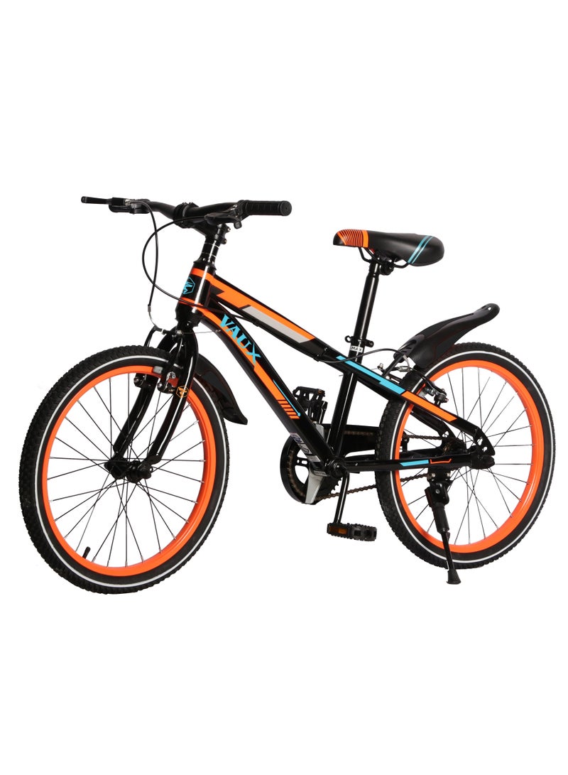 Vaux Max Kids Road Bike for 6-14 Years Boys And Girls, Adjustable Seat, 24 Inch Side Stand - Orange