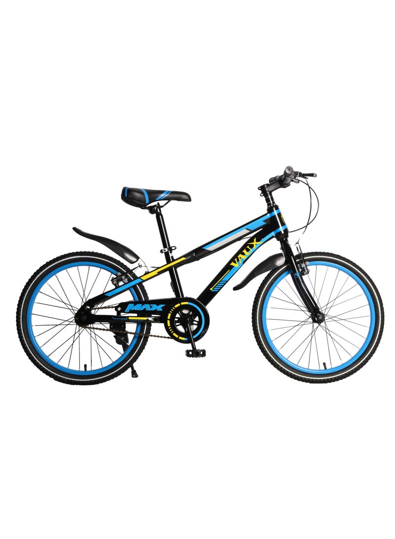 Vaux Max Kids Road Bike for 6-14 Years Boys And Girls, Adjustable Seat, 24 Inch Side Stand - Blue