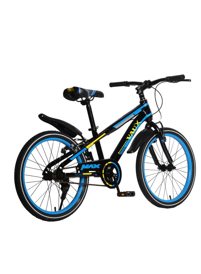 Vaux Max Kids Road Bike for 6-14 Years Boys And Girls, Adjustable Seat, 24 Inch Side Stand - Blue