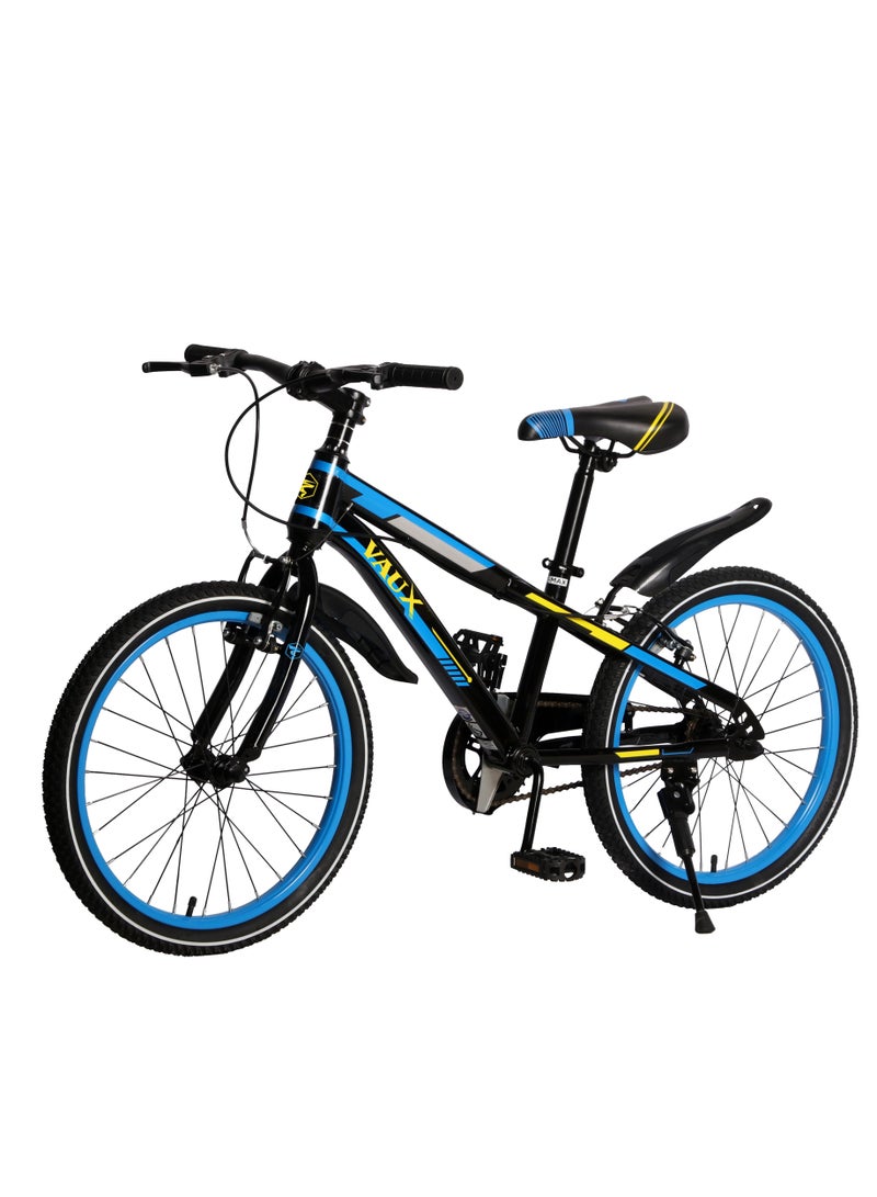 Vaux Max Kids Road Bike for 6-14 Years Boys And Girls, Adjustable Seat, 24 Inch Side Stand - Blue