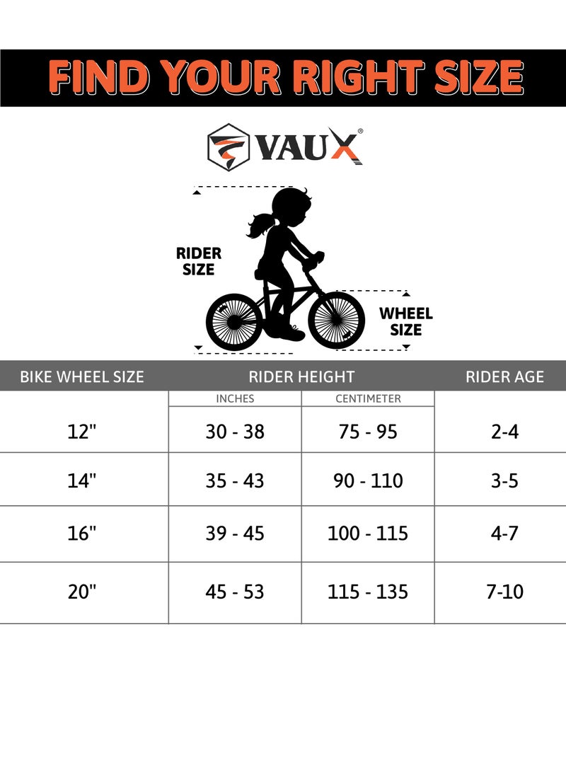 Vaux Max Kids Road Bike for 6-14 Years Boys And Girls, Adjustable Seat, 24 Inch Side Stand - Blue