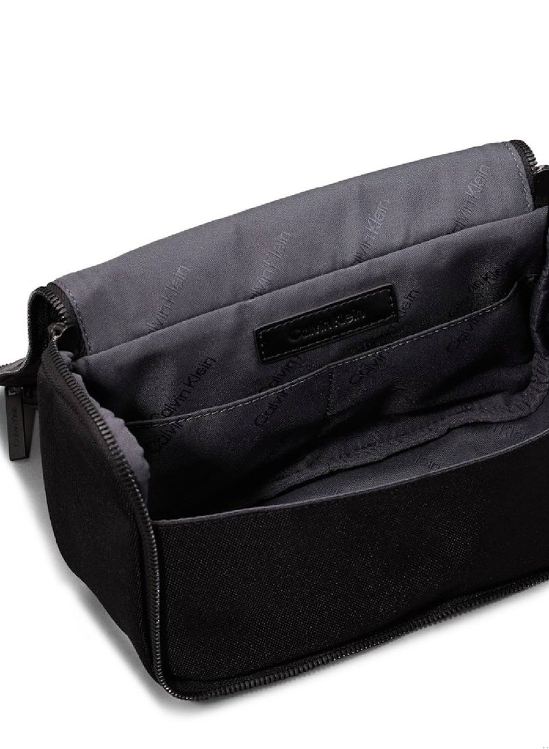 Men's CK Remote Washbag with Strap - Polyester, Black