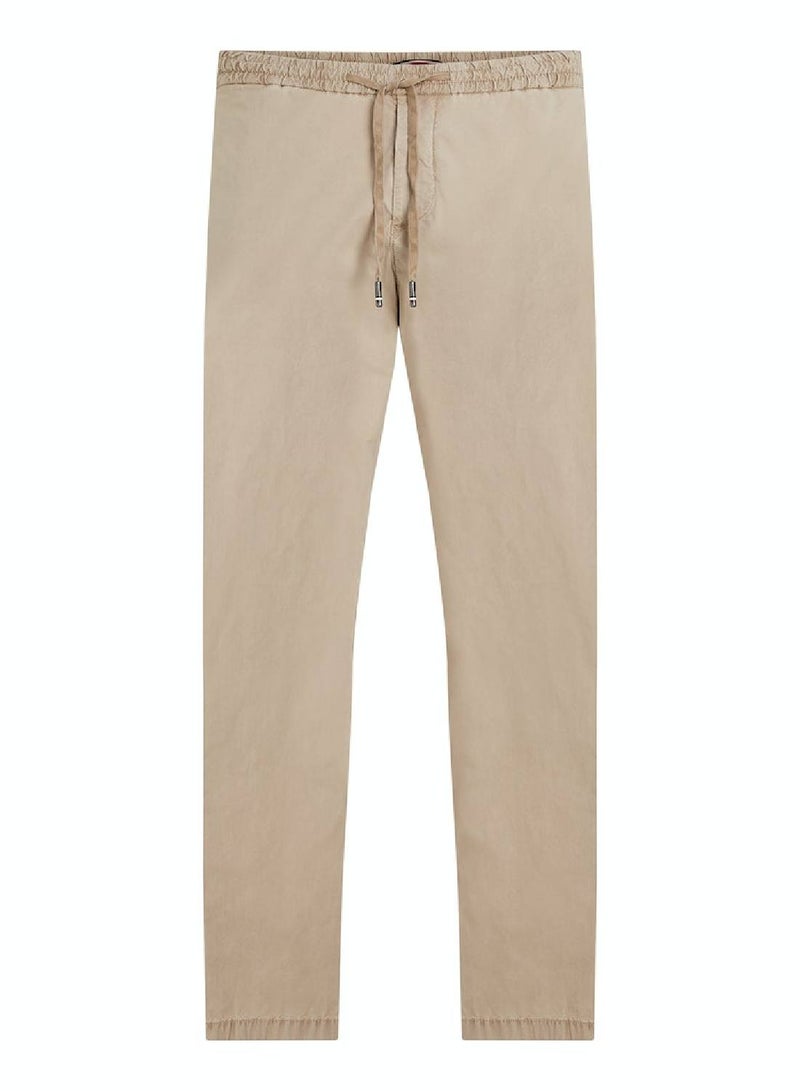 Men's Harlem Drawstring Poket Outseam Chino Trousers - Cotton, Green