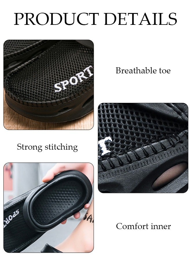 Clog Sandals Summer Sandals Lightweight Slide Sandal with Non-slip Soles Thick Sole Beach Slipper Breathable Slip-on Sandal House Flat Slipper for Pool Beach Yard Kitchen Shower Unisex