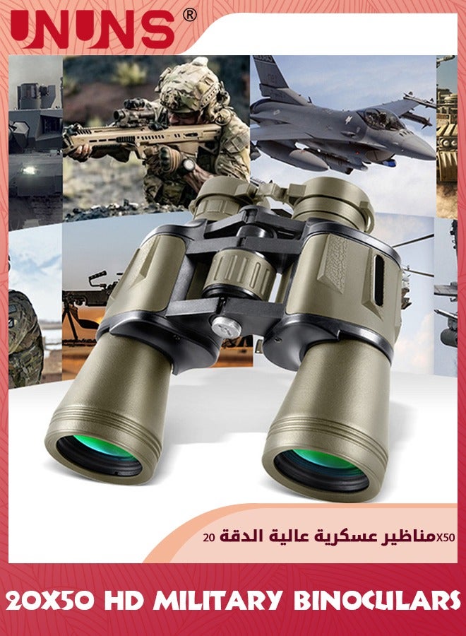 20x50 Military Binoculars For Adults Teens,High Power Tactical Binoculars,Waterproof HD Professional Binoculars,Telescope Binoculars For Bird Watching Hunting Stargazing Astronomy Concert Sports