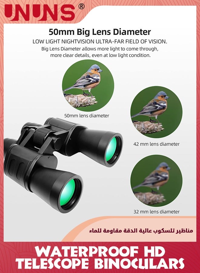 20x50 Military Binoculars For Adults Teens,High Power Tactical Binoculars,Waterproof HD Professional Binoculars,Telescope Binoculars For Bird Watching Hunting Stargazing Astronomy Concert Sports