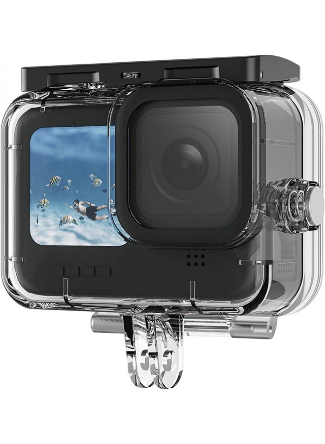 TELESIN Upgraded 60M/196FT Waterproof Case for GoPro Hero 12/11/10/9 Black Waterproof Coating to The Lens, Underwater Dive Case Housing Shell for GoPro 12, 6 × Anti-Fog Sheets, All Scenarios Available