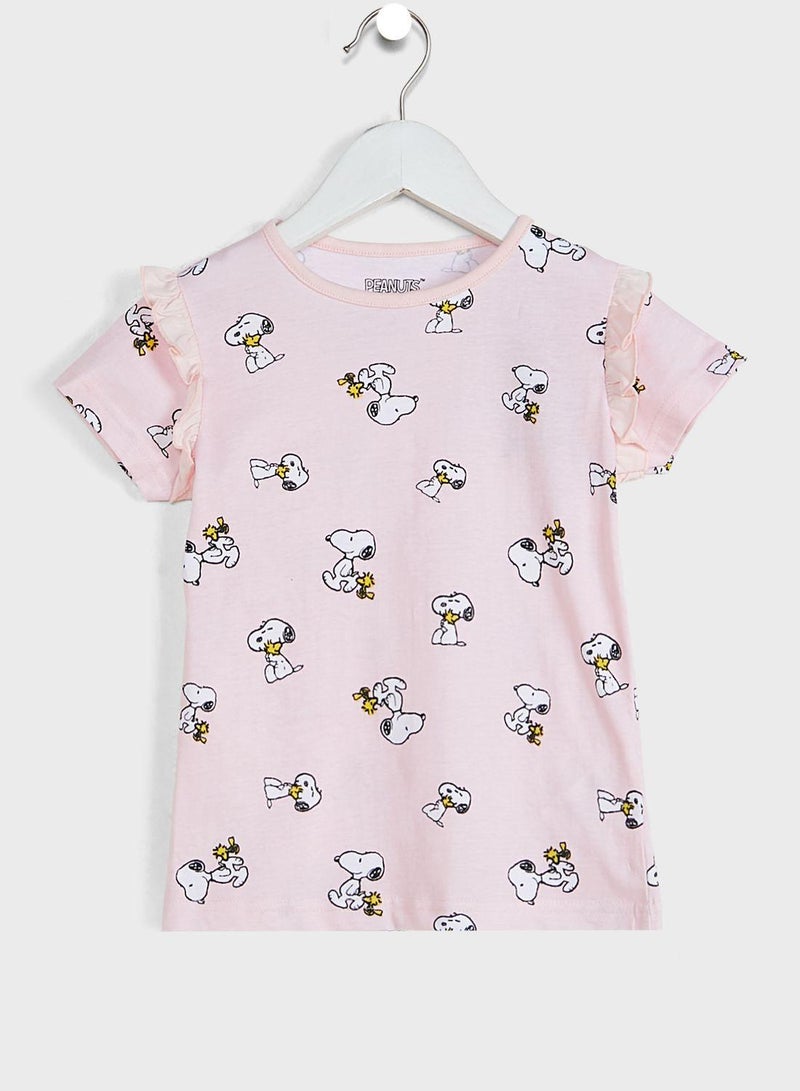 Kids Snoopy T-Shirt & Short Set