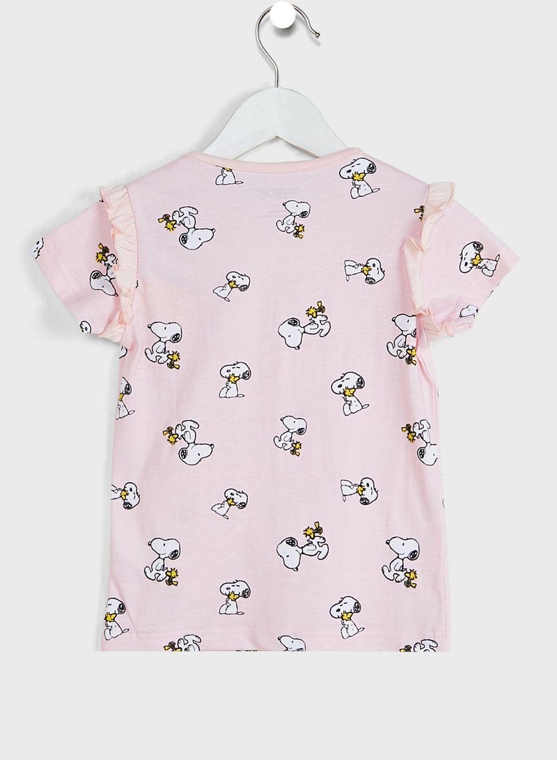 Kids Snoopy T-Shirt & Short Set