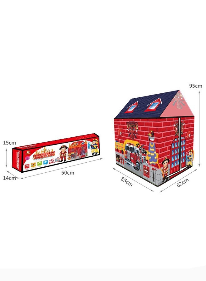 Children'S Tents For Fire Station Game House Tent With 20 Balls