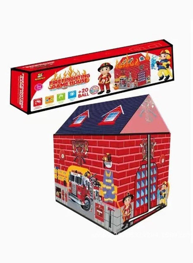 Children'S Tents For Fire Station Game House Tent With 20 Balls