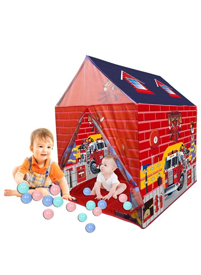 Children'S Tents For Fire Station Game House Tent With 20 Balls