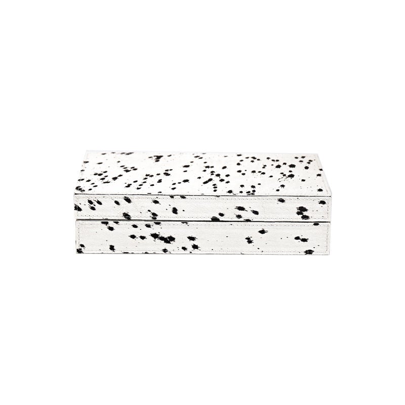 Modern Chic Dalmatian Fur Jewelry Box DecorSpotted horsehair small L25W13H7CM Spotted horsehair small L25W13H7CM