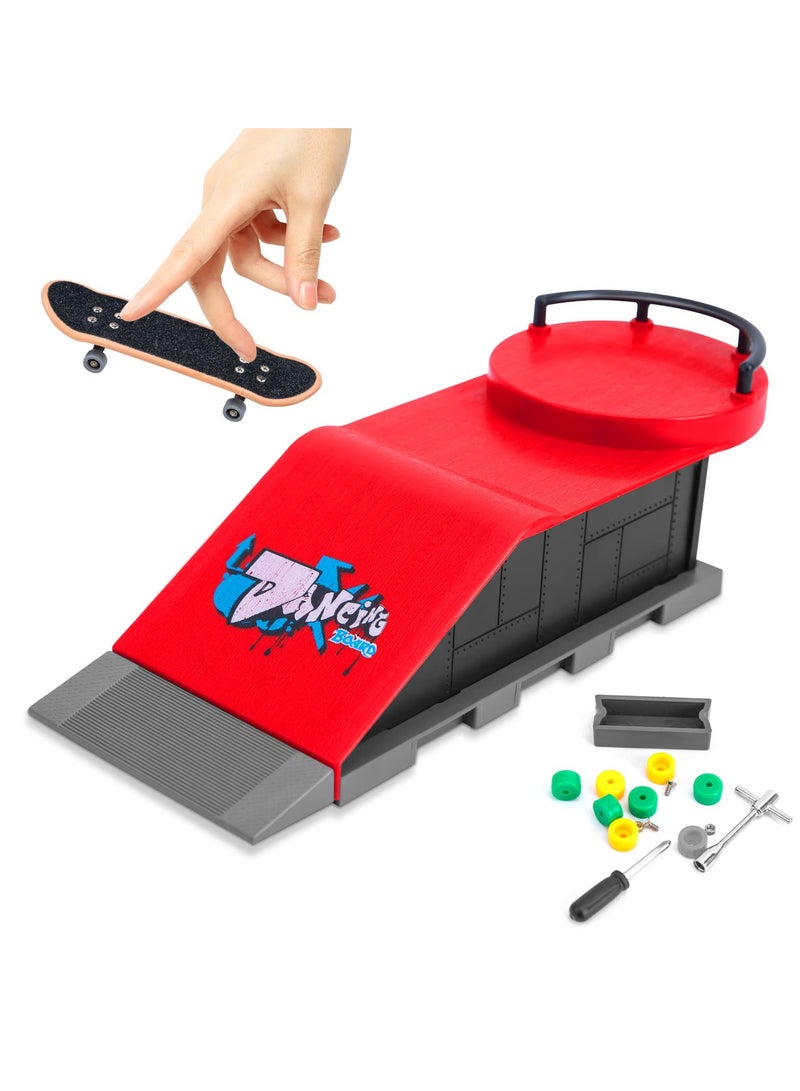 Mini Finger Skateboard Ramp Set with Accessories, Ultimate Park Track for Kids, Perfect Birthday Gift