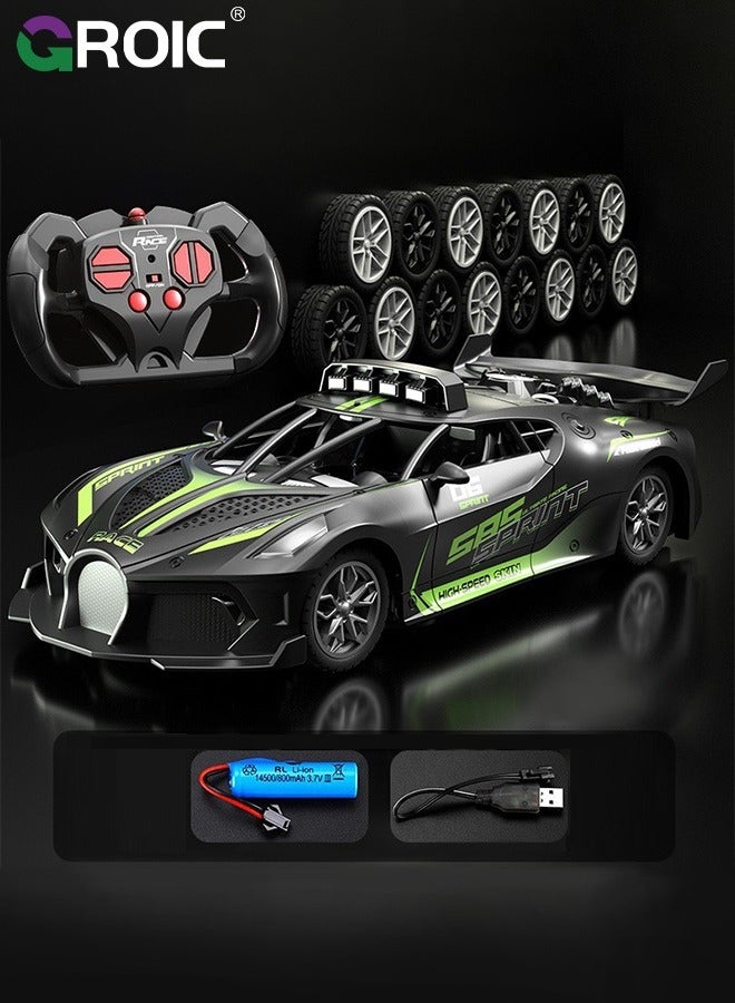 Remote Control Car, Electric RC Car,  2.4Ghz Scale Model Racing Car Toys, Rechargeable Remote Control Stunt Car Toys, Children's Simulation Electric Racing Four-wheel Drive Racing