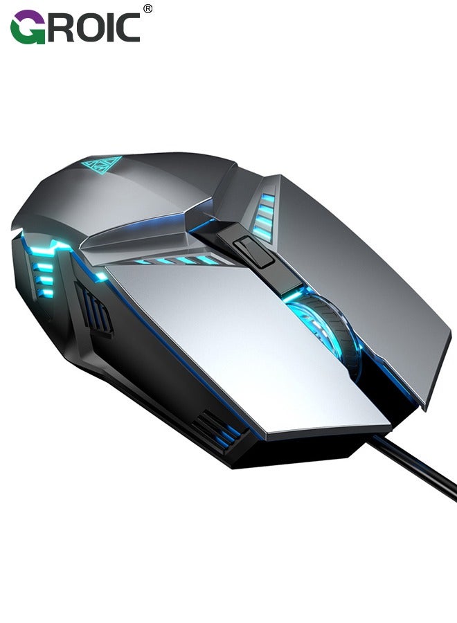 Performance Gaming Mouse - Wired Gaming Mouse w/ 6 Programmable Buttons including Sniper (rapid fire) key, 3200 DPI, Force Adjustable Buttons, Custom Gamer Profiles, and more