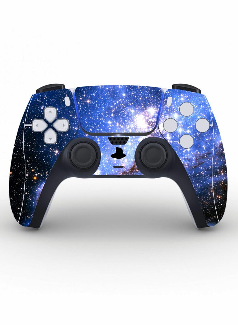 Complete Skin Wrap for PlayStation 5 Disc Edition , Blue Galaxy Design