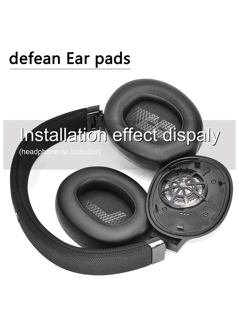 Live 650 BTNC E65BTNC Ear Cushion Memory Foam Ear Pads Replacement Compatible with JBL E65 E65BTNC / Duet NC / Live 650BTNC Live 660 BTNC Headphones (Black)