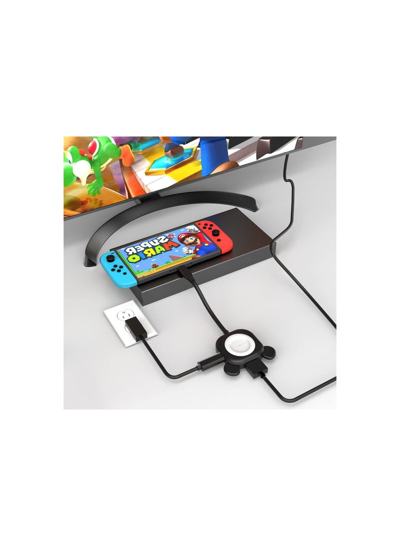 Portable Switch Dock for Nintendo Switch - HDMI USB 3.0 Port & USB C Charging Station, Compatible with Steam Deck, MacBook, Surface, Samsung Phones, and More.