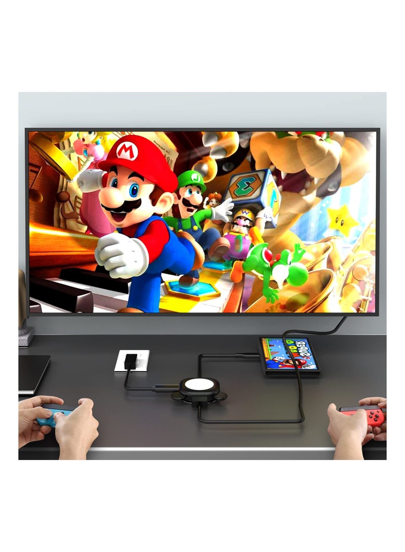 Portable Switch Dock for Nintendo Switch - HDMI USB 3.0 Port & USB C Charging Station, Compatible with Steam Deck, MacBook, Surface, Samsung Phones, and More.