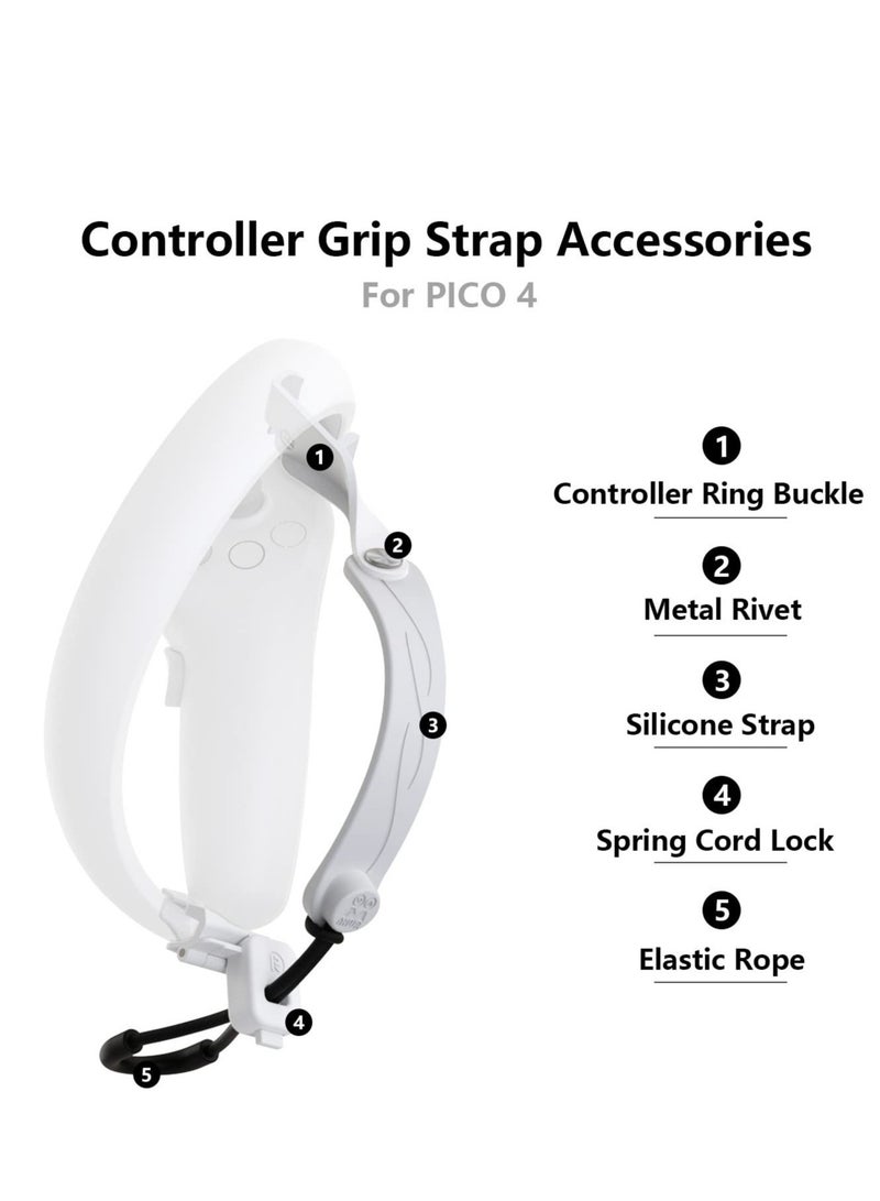 VR Accessories design Controller Grips Compatible with PICO 4 Adjustable Anti skid Ergonomic Protective Grip Strap Suitable for PICO 4 All in One Black