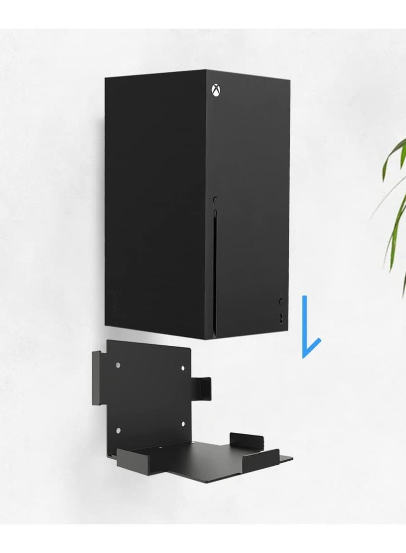 Wall Mount Holder for Xbox Series X - Anti-Slip Steel Storage Rack and Game Bracket Stand for Securely Displaying Your Gaming Console.