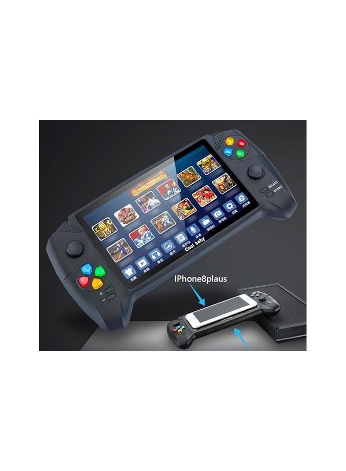 handheld game console 7 inch large screen with up to 5000 different games multi-function dual game console with handle can connect to TV with 2 controllers