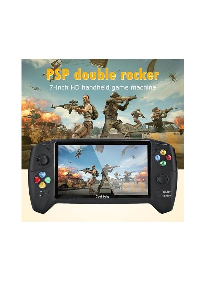 handheld game console 7 inch large screen with up to 5000 different games multi-function dual game console with handle can connect to TV with 2 controllers