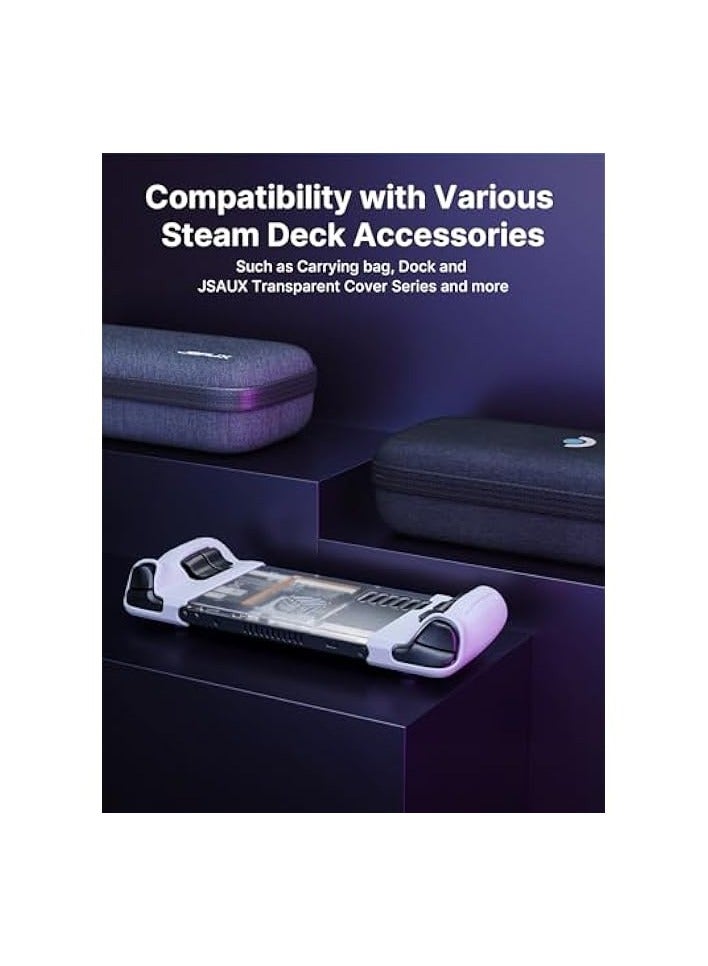 Silicone Grip Protection Case Compatible for Steam Deck, Steam Deck Grip, Steam Deck GripSkin, GripArmor Silicone Sleeve Set (one Left and one Right) - GP0016 Grey