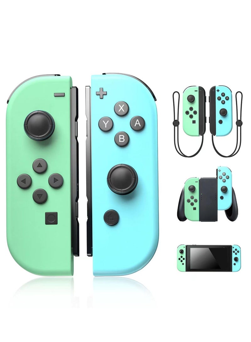 Wireless Joy-Con Controllers for Nintendo Switch, L/R Replacement Compatible with Switch/Lite/OLED, Joystick with Wake-up, Screenshot, and Dual Vibration (Light Blue)