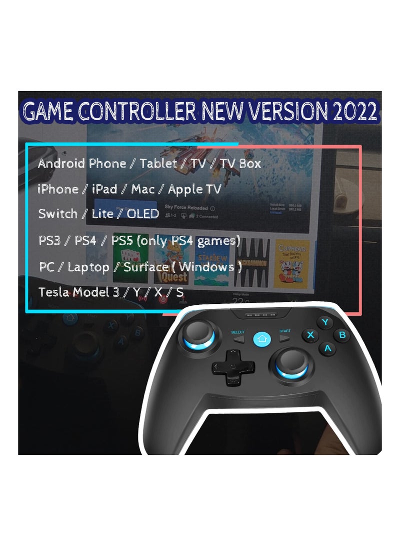 Bluetooth Gamepad Controller for iPhone, Android, Windows, Steam Deck, and DualShock Wireless Gamepad for Mobile Devices