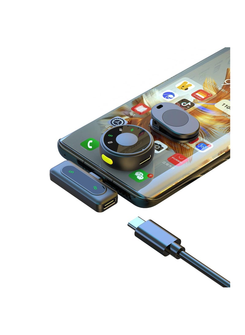 Usb Microphone for iPhone 15, Mini Video Recording Microphone, Youtube Podcast Microphone, Content Creator Microphone, Vlogging Mic Wireless Lav Mic for TikTok, Live Stream, Facebook, Zoom