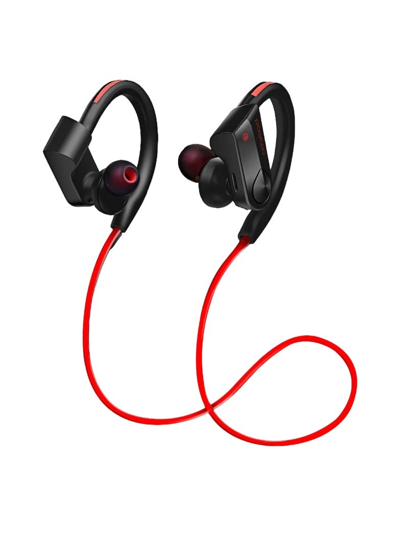 K98 Bluetooth Earphone, IPX7 Waterproof Neck Wireless Headset, Lightweight Noise Cancelling Hanging Earbuds, Sports Fitness Stereo Headphones For Smart Phones Tablet PC Notebook, (Red)