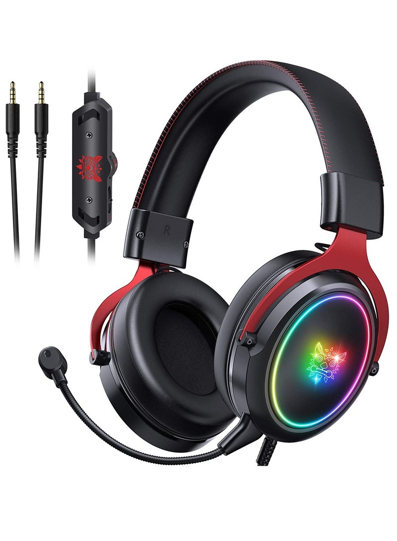 X10 Over Ear Gaming Stereo Headset With Noise Canceling Detachable Mic for Gaming And Music